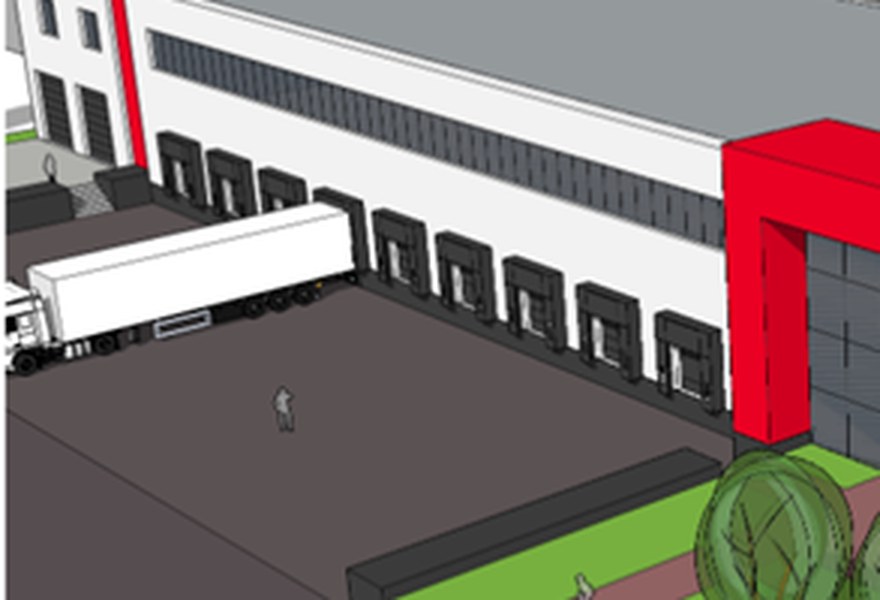 Nieuw distributiecentrum met laaddocks