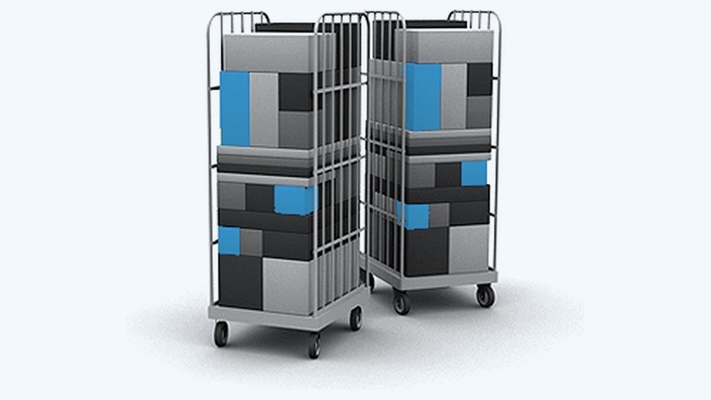 Rolcontainers met optimaal ingedeelde belading